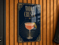 Vodka Crusta Metal Sign, Vintage 1920s Art Deco Cocktail Poster Bar Decor, Speakeasy Lounge Wall Sign, Gift for Mixologist — photo 1