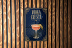 Vodka Crusta Metal Sign, Vintage 1920s Art Deco Cocktail Poster Bar Decor, Speakeasy Lounge Wall Sign, Gift for Mixologist — photo 3