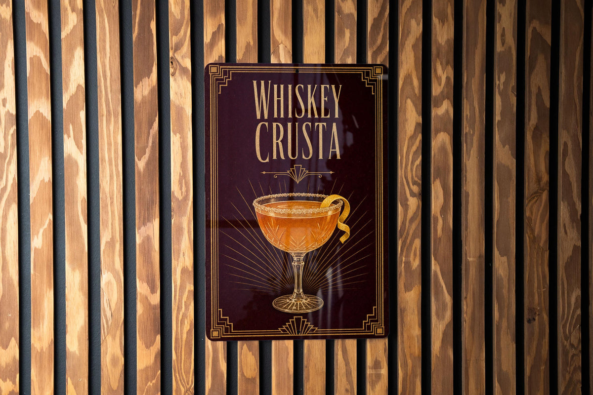 Whiskey Crusta Metal Sign Vintage 1920s Art Deco Cocktail Poster Bar Decor Speakeasy Wall Sign Home Bar Pub Gift — photo 4
