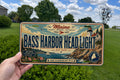 Bass Harbor Head Light Metal License Plate Sign, Acadia National Park Maine Lighthouse Travel Poster Plate Decor — photo 1