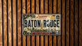 Baton Rouge Louisiana Metal License Plate Sign Travel Poster Style Souvenir Wall Decor — photo 1