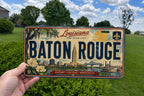 Baton Rouge Louisiana Metal License Plate Sign Travel Poster Style Souvenir Wall Decor — photo 4