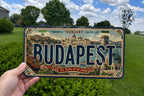 Budapest Hungary Metal License Plate Sign, Budapest Travel Poster Style License Plate Wall Decor, Budapest Souvenir Gift — photo 1