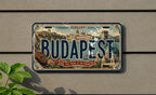 Budapest Hungary Metal License Plate Sign, Budapest Travel Poster Style License Plate Wall Decor, Budapest Souvenir Gift — photo 2