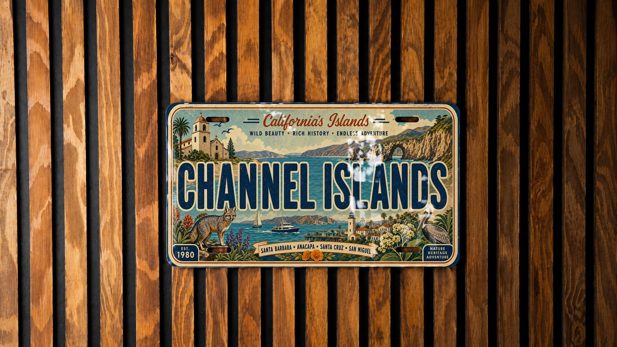 Channel Islands National Park Metal License Plate Sign, California Travel Poster License Plate Decor, Coastal Island Souvenir Plaque — photo 3