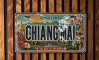 Chiang Mai Thailand Metal License Plate Sign, Travel Poster Style Souvenir Car Tag Wall Decor — photo 4