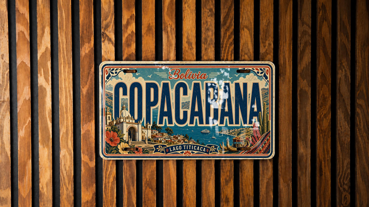Copacabana Beach Rio de Janeiro Brazil Metal License Plate Sign Travel Poster Souvenir Wall Decor — photo 1