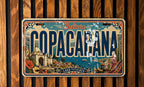 Copacabana Beach Rio de Janeiro Brazil Metal License Plate Sign Travel Poster Souvenir Wall Decor — photo 2