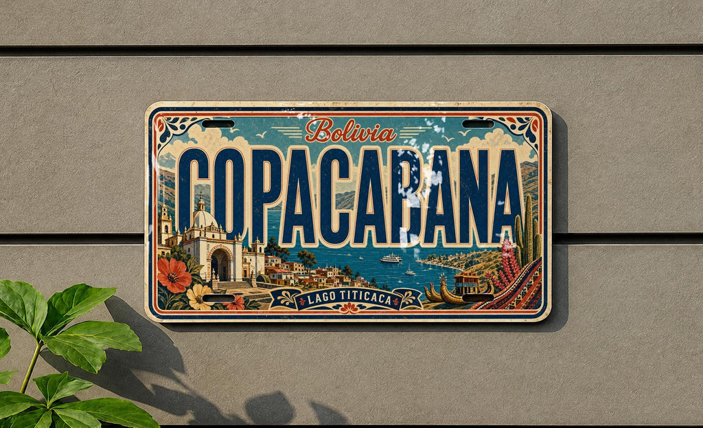 Copacabana Beach Rio de Janeiro Brazil Metal License Plate Sign Travel Poster Souvenir Wall Decor — photo 4