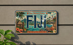 Fiji License Plate Metal Sign, Travel Poster Style Souvenir Wall Decor, Island Vacation Destination Plate Sign — photo 2