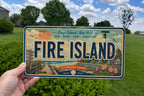 Fire Island Metal License Plate Sign Travel Poster Style Souvenir Car Tag Wall Decor Beach Island Destination Gift — photo 2