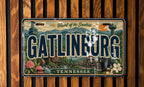 Gatlinburg Tennessee Metal License Plate Sign Travel Poster Souvenir Smoky Mountains Vacation Decor — photo 4