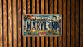 Maryland License Plate Metal Sign, Travel Poster Style Wall Decor, Maryland Souvenir Gift, Home Bar Garage Man Cave Sign — photo 1