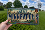 Minneapolis Minnesota Metal License Plate Sign, Travel Poster Style Souvenir Decor, Twin Cities Landmark Theme Wall Art — photo 2
