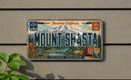 Mount Shasta California Metal License Plate Sign, Travel Poster Style Souvenir Decor, Mountain Landscape Scenic Plate — photo 3