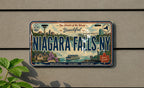 Niagara Falls NY Metal License Plate Sign, Travel Poster Style Souvenir Decor, New York Landmark Gift — photo 1
