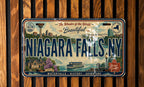 Niagara Falls NY Metal License Plate Sign, Travel Poster Style Souvenir Decor, New York Landmark Gift — photo 3