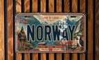 Norway License Plate Metal Sign, License Plate Travel Poster Style Souvenir Decor, Scandinavian Road Trip Wall Art — photo 3
