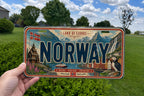 Norway License Plate Metal Sign, License Plate Travel Poster Style Souvenir Decor, Scandinavian Road Trip Wall Art — photo 4
