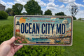 Ocean City MD Metal License Plate Sign Travel Poster Style Souvenir Wall Decor Beach Town Maryland Coastal Gift — photo 1