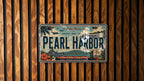 Pearl Harbor Hawaii Metal License Plate Sign, Travel Poster Souvenir, USS Arizona Memorial Historic Harbor Decor — photo 1