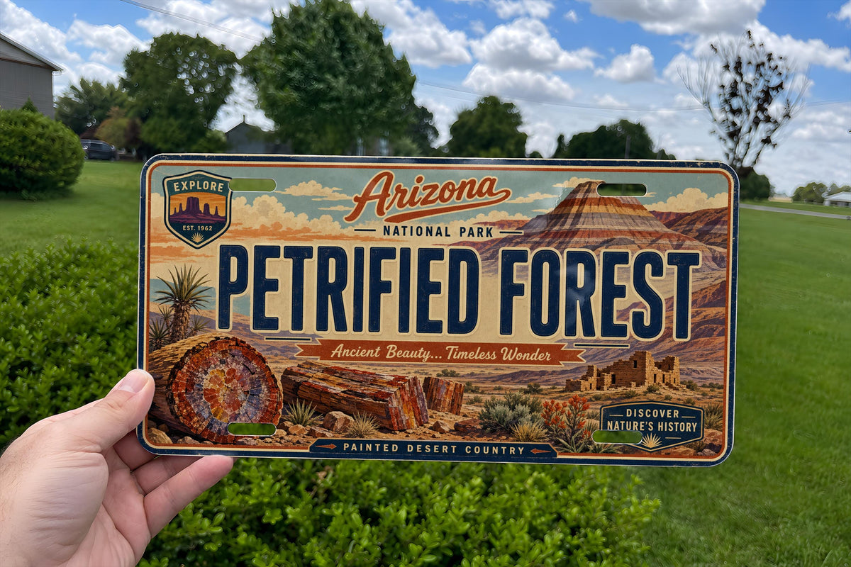 Petrified Forest National Park Metal License Plate Sign Travel Poster Souvenir Desert Landscape Road Trip Decor — photo 2