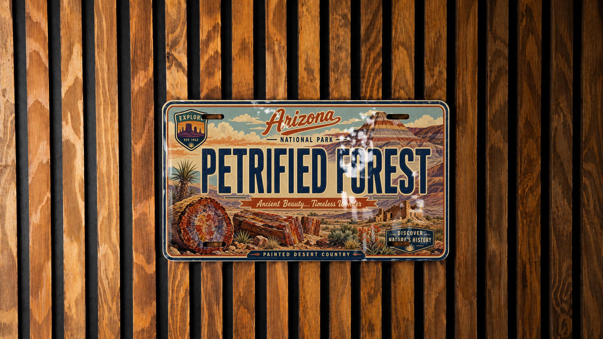 Petrified Forest National Park Metal License Plate Sign Travel Poster Souvenir Desert Landscape Road Trip Decor — photo 4