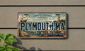 Plymouth Massachusetts MA Metal License Plate Sign Travel Poster Souvenir Decor Beach Town Gift — photo 1