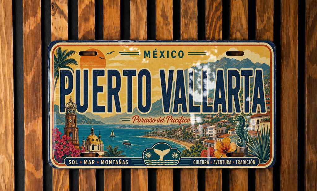 Puerto Vallarta Mexico Metal License Plate Sign Travel Poster Souvenir Decor Wall Art Gift — photo 2
