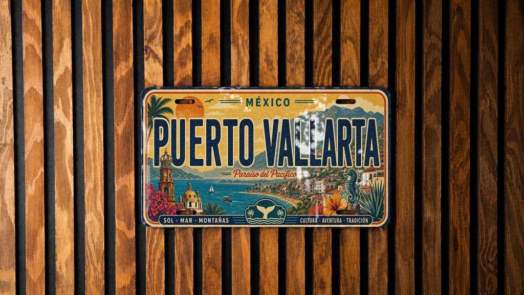 Puerto Vallarta Mexico Metal License Plate Sign Travel Poster Souvenir Decor Wall Art Gift — photo 4