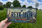 Reykjavik Iceland Metal License Plate Sign, Travel Poster Style Souvenir Decor, Nordic City Road Trip Wall Art — photo 3