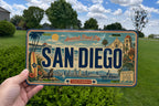 San Diego Metal License Plate Sign, California Travel Poster Souvenir, Coastal City Landmark Decor, Road Trip Wall Art — photo 2