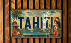 Tahiti Metal License Plate Sign, Tahiti Travel Poster License Plate, French Polynesia Souvenir Wall Decor, Island Vacation Gift — photo 2