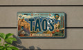 Taos New Mexico Metal License Plate Sign, Taos Travel Poster License Plate Wall Decor, Southwest Taos Souvenir Sign — photo 1