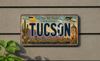 Tucson Arizona Metal License Plate Sign, Tucson Travel Poster Style License Plate Wall Decor, Southwest Desert City Souvenir Gift — photo 1