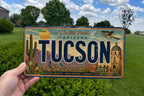 Tucson Arizona Metal License Plate Sign, Tucson Travel Poster Style License Plate Wall Decor, Southwest Desert City Souvenir Gift — photo 2