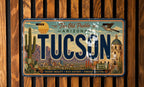 Tucson Arizona Metal License Plate Sign, Tucson Travel Poster Style License Plate Wall Decor, Southwest Desert City Souvenir Gift — photo 4