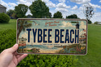 Tybee Beach Georgia Metal License Plate Sign Travel Poster Style Coastal Souvenir Decor Beach Town Road Trip Gift — photo 2