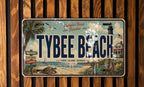 Tybee Beach Georgia Metal License Plate Sign Travel Poster Style Coastal Souvenir Decor Beach Town Road Trip Gift — photo 3