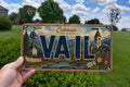 Vail Colorado Metal License Plate Sign, Vail Travel Poster Style Souvenir Decor, Mountain Ski Town Gift — photo 1