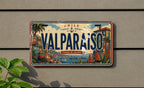 Valparaiso Metal License Plate Sign, Valparaiso Travel Poster License Plate, Valparaiso Souvenir Decor, Chile Coastal City Gift — photo 1