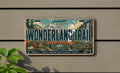 Wonderland Trail Metal License Plate Sign Travel Poster Style Mount Rainier Hiking Trail Souvenir Decor — photo 1