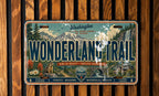 Wonderland Trail Metal License Plate Sign Travel Poster Style Mount Rainier Hiking Trail Souvenir Decor — photo 4