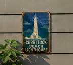 Currituck Beach Lighthouse Metal Sign, Vintage Blueprint Style Lighthouse Wall Decor, Outer Banks North Carolina Coastal Sign — photo 3