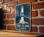 Fire Island Light Lighthouse Metal Sign, Vintage Blueprint Style Lighthouse Wall Decor, Coastal Nautical Beach House Sign — photo 4