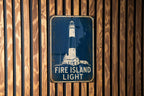 Fire Island Light Lighthouse Metal Sign, Vintage Blueprint Style Lighthouse Wall Decor, Coastal Nautical Beach House Sign — photo 5