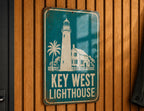Key West Lighthouse Metal Sign, Vintage Blueprint Style Lighthouse Wall Decor, Florida Keys Coastal Landmark Sign, Nautical Decor — photo 5