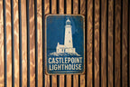 Castlepoint Lighthouse Vintage Blueprint Metal Sign, Coastal Nautical Lighthouse Decor, Maritime Wall Plaque, Beach House Sign — photo 3