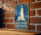 Castlepoint Lighthouse Vintage Blueprint Metal Sign, Coastal Nautical Lighthouse Decor, Maritime Wall Plaque, Beach House Sign — photo 4