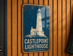 Castlepoint Lighthouse Vintage Blueprint Metal Sign, Coastal Nautical Lighthouse Decor, Maritime Wall Plaque, Beach House Sign — photo 6